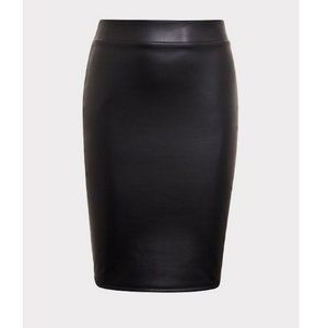 Torrid Black Pleather Pencil Skirt